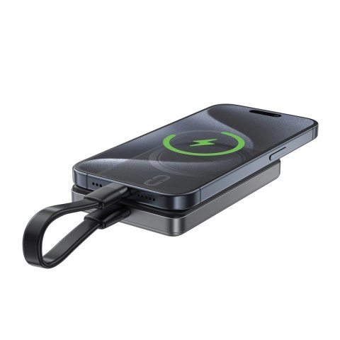 Powerbank Acefast M12-10000 PD20W ultra-cienki, zgodny z MagSafe - czarny Powerbank Acefast M12-10000 PD20W ultra-cienki, zgodny z MagSafe - czarny