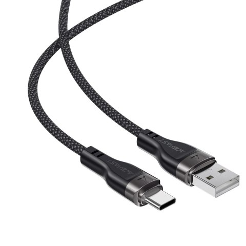 Kabel Acefast C11-04 USB-A - USB-C 3A 1,2 m w magnetycznym oplocie - czarny
