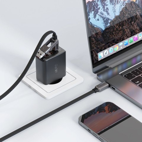 Kabel Acefast C13-04 USB-C - USB-A / USB-C 480Mb/s 3A 1.2m - czarny Kabel Acefast C13-04 USB-C - USB-A / USB-C 480Mb/s 3A 1.2m - czarny