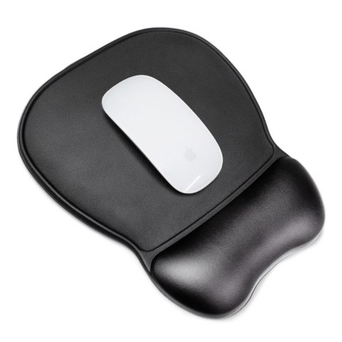 Podkładka pod myszkę Wozinsky ergonomiczna z poduszką na nadgarstek żelowa eco skóra duża antypoślizgowa - czarna Podkładka pod myszkę Wozinsky ergonomiczna z poduszką na nadgarstek żelowa eco skóra duża antypoślizgowa - czarna
