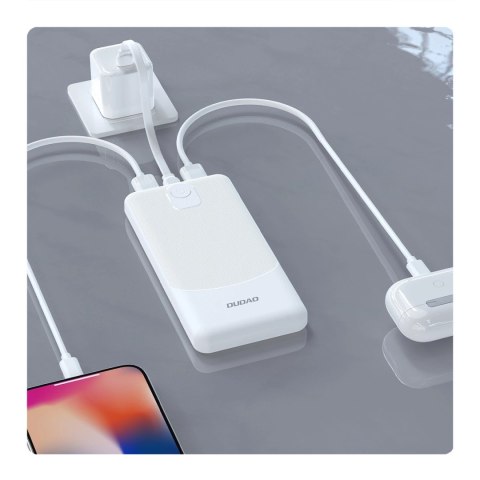Powerbank Dudao K10Pro 2.4A 20000mAh 2 x USB-A - biały