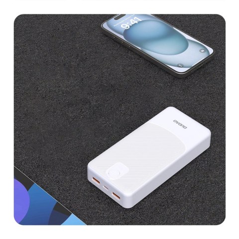 Powerbank Dudao K10Pro 2.4A 20000mAh 2 x USB-A - biały