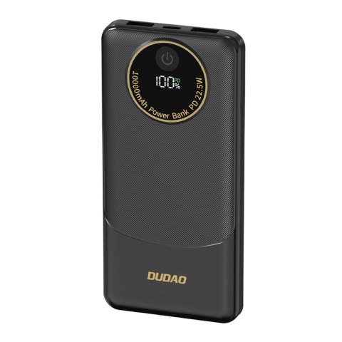 Powerbank Dudao K12 10000mAh PD22.5W USB-A, USB-C - czarny Powerbank Dudao K12 10000mAh PD22.5W USB-A, USB-C - czarny