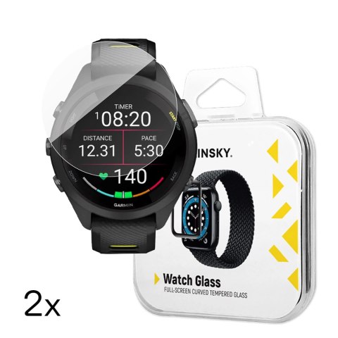 Szkło hartowane Wozinsky Full Glue do Garmin Forerunner 265s 42mm (2 szt.) Szkło hartowane Wozinsky Full Glue do Garmin Forerunner 265s 42mm (2 szt.)