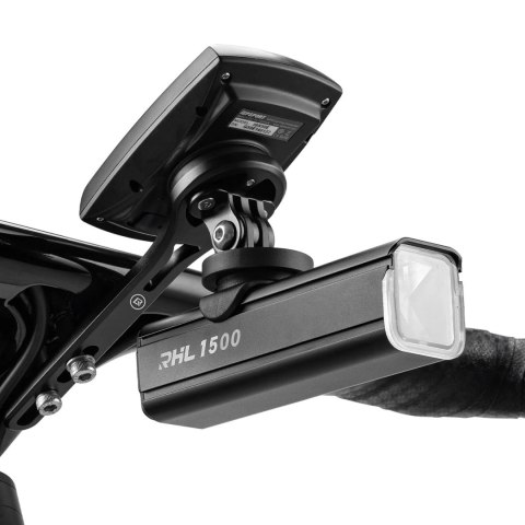 Uchwyt rowerowy Rockbros do Garmin / GoPro - czarny Uchwyt rowerowy Rockbros do Garmin / GoPro - czarny