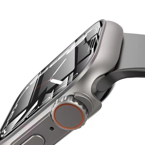 Etui Tech-Protect Defense360 na Apple Watch 46 mm - tytanowe - pomarańczowe