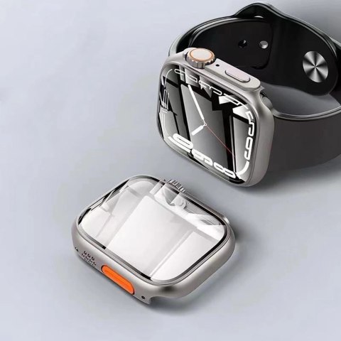 Etui Tech-Protect Defense360 na Apple Watch 46 mm - tytanowe - pomarańczowe