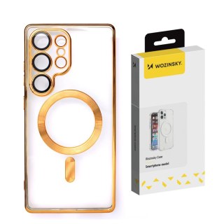 Etui Wozinsky Electroplated Case z Magsafe na Samsung Galaxy S25 - złote