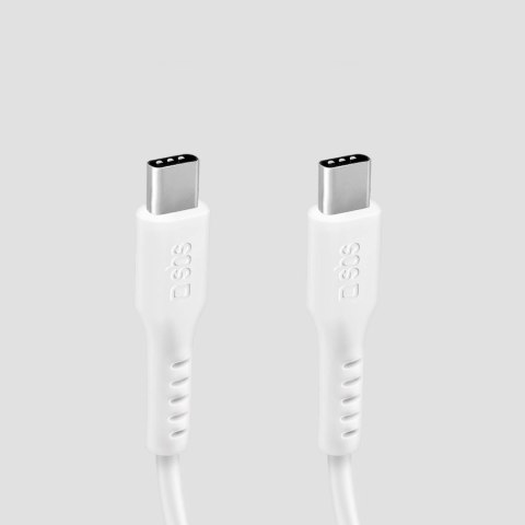 Kabel SBS TECABLETCC10W USB-C - USB-C Power Delivery 25W 1 m - biały
