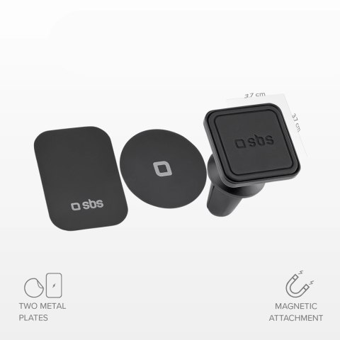 Magnetyczny uchwyt na smartfona SBS TESUPMAGLCLIP - czarny Magnetyczny uchwyt na smartfona SBS TESUPMAGLCLIP - czarny