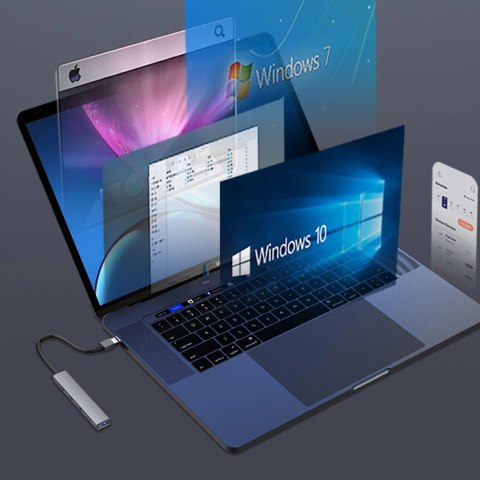 Hub USB-A Orico AH-A13 stacja dokująca 1x USB-A 3.0 + 3x USB-A 2.0 - szary Hub USB-A Orico AH-A13 stacja dokująca 1x USB-A 3.0 + 3x USB-A 2.0 - szary