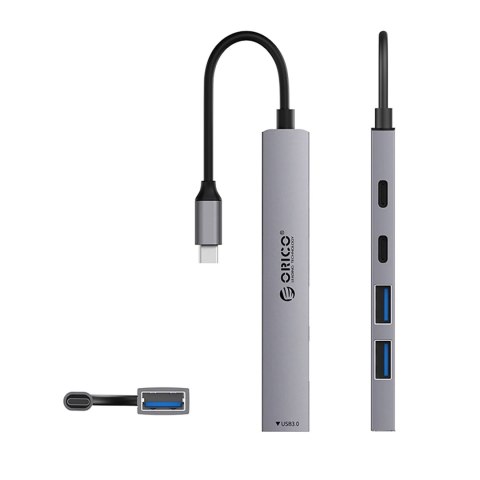 Hub USB-A/USB-C Orico YSB4-U2 stacja dokująca 2x USB-A 2.0 + 1x USB-A 3.0 + 1x USB-C 2.0 + 1x USB-C - szary Hub USB-A/USB-C Orico YSB4-U2 stacja dokująca 2x USB-A 2.0 + 1x USB-A 3.0 + 1x USB-C 2.0 + 1x USB-C - szary