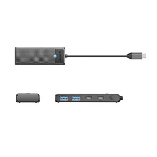 Hub USB-C Orico PAPW2AC-C3 stacja dokująca 2x USB-A 3.0 + 2x USB-C 3.0 - czarny