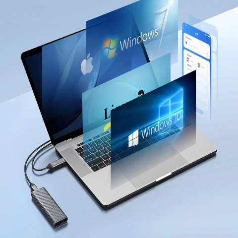 Kieszeń dyskowa Orico AM2C3-G2 M.2 NVME USB-C 3.2 - szara