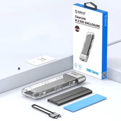 Kieszeń dyskowa Orico TXM2-C3 M.2 NVME USB-C 3.2 10Gb/s - szara