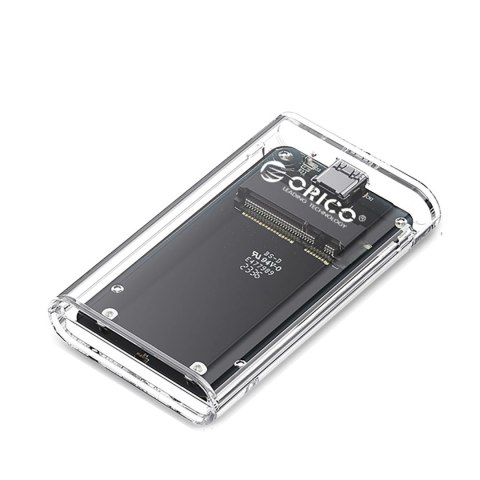 Kieszeń dyskowa Orico TC10-MS MSATA USB-C 3.2 5Gb/s - przezroczysta Kieszeń dyskowa Orico TC10-MS MSATA USB-C 3.2 5Gb/s - przezroczysta