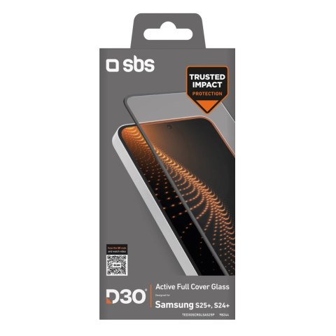 Szkło hartowane SBS Tempered Glass D3O z ramką do Samsung Galaxy S25+ / S24+