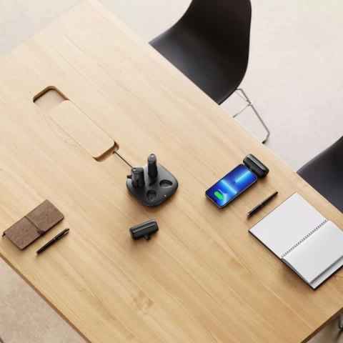 Zestaw 4 powerbanków Veger W007CK 5000mAh (2x Lightning + 2x USB-C) ze stacją ładującą - czarny