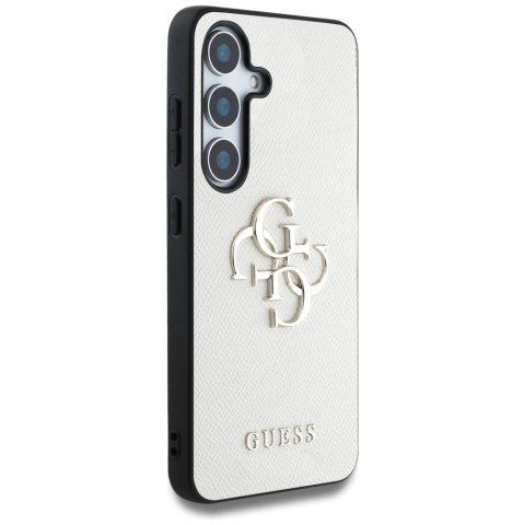 Etui Guess Grained Big 4G Logo Small Classic Logo do Samsung Galaxy S25 beżowy