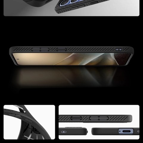 Etui Spigen Liquid Air na Samsung Galaxy S25 - czarny-mat Etui Spigen Liquid Air na Samsung Galaxy S25 - czarny-mat