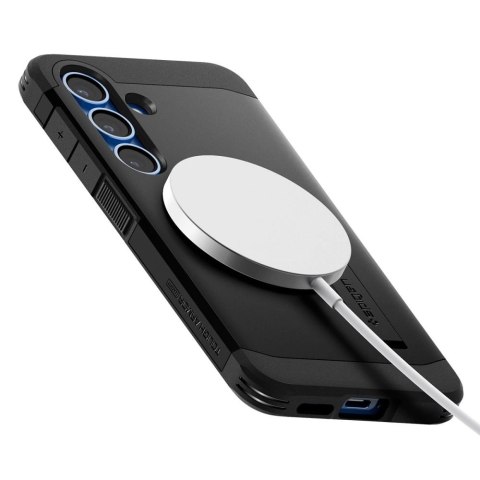 Etui Spigen Tough Armor MagSafe na Samsung Galaxy S25+ - czarne Etui Spigen Tough Armor MagSafe na Samsung Galaxy S25+ - czarne