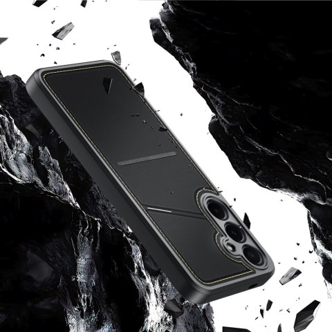 Etui Dux Ducis Rafi II na Samsung Galaxy S25+ z podstawką i portfelem - czarne