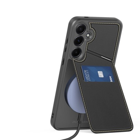 Etui Dux Ducis Rafi II na Samsung Galaxy S25+ z podstawką i portfelem - czarne
