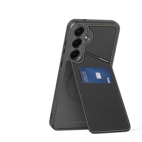 Etui Dux Ducis Rafi II na Samsung Galaxy S25+ z podstawką i portfelem - czarne
