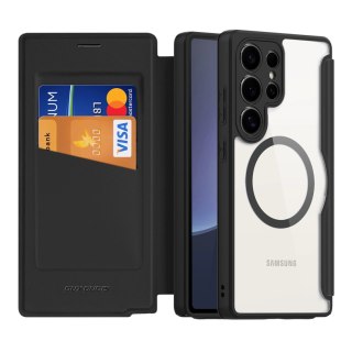 Etui Dux Ducis Skin X Pro na Samsung Galaxy S25 Ultra z MagSafe i portfelem - czarne