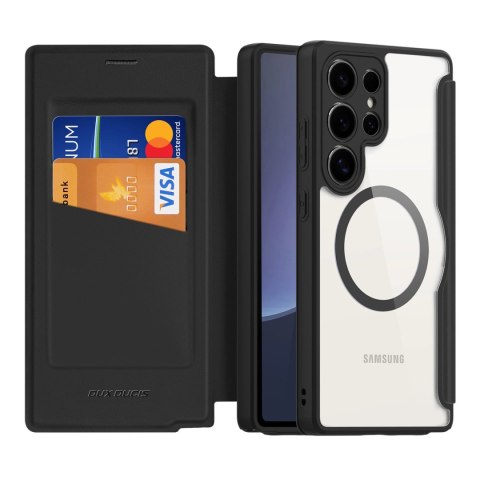 Etui Dux Ducis Skin X Pro na Samsung Galaxy S25 Ultra z MagSafe i portfelem - czarne Etui Dux Ducis Skin X Pro na Samsung Galaxy S25 Ultra z MagSafe i portfelem - czarne