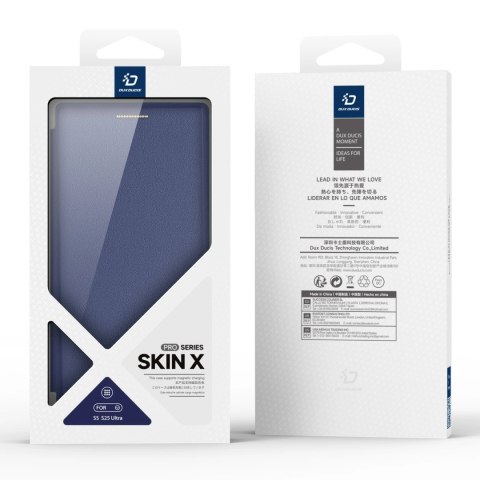 Etui Dux Ducis Skin X Pro na Samsung Galaxy S25 Ultra z MagSafe i portfelem - niebieskie