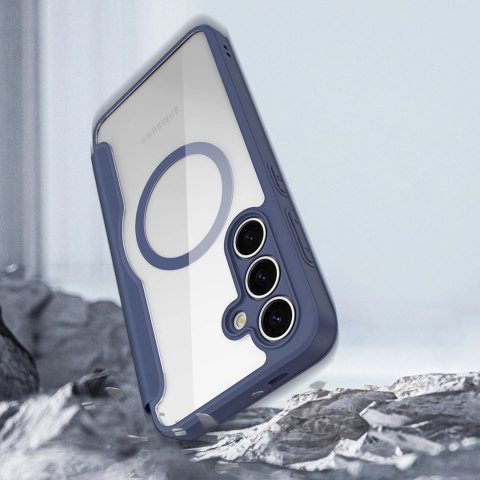 Etui Dux Ducis Skin X Pro na Samsung Galaxy S25+ z MagSafe i portfelem - niebieskie