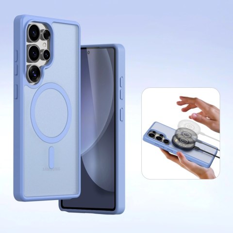 Etui skórzane Dux Ducis Lawa na Samsung Galaxy S25 Ultra z odłączanym portfelem magnetycznym - niebieskie Etui skórzane Dux Ducis Lawa na Samsung Galaxy S25 Ultra z odłączanym portfelem magnetycznym - niebieskie