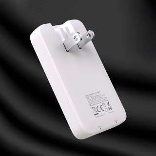 Ładowarka sieciowa podróżna GaN Dudao A65Q 65W USB-A / USB-C PD ultracienka EU / US - biała