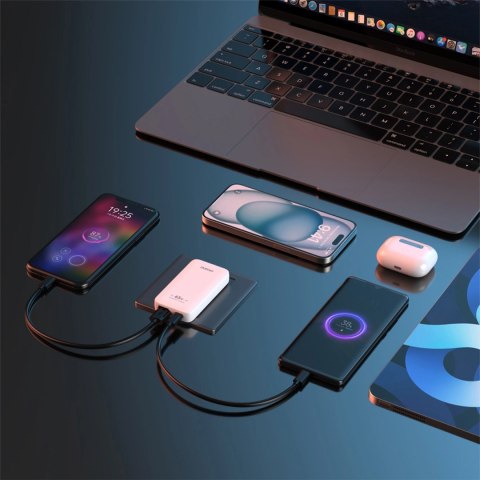 Ładowarka sieciowa podróżna GaN Dudao A65Q 65W USB-A / USB-C PD ultracienka EU / US - biała