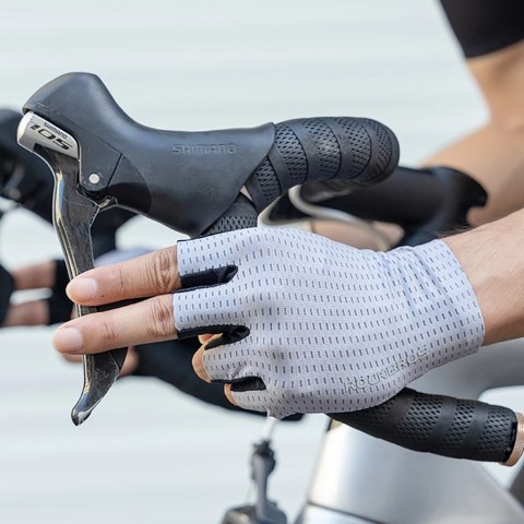 Rękawiczki rowerowe Rockbros oddychające, krótkie palce, rozmiar: XL - szare Rękawiczki rowerowe Rockbros oddychające, krótkie palce, rozmiar: XL - szare