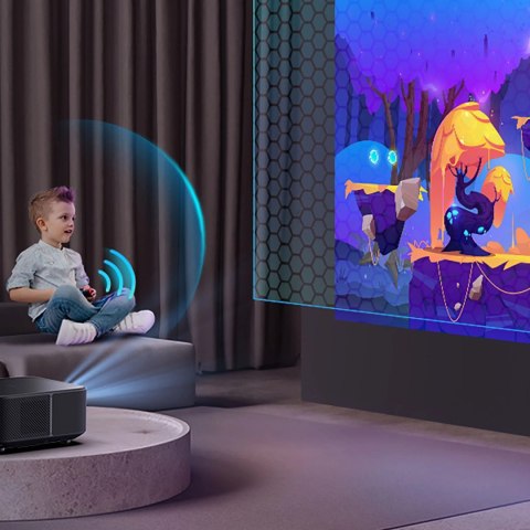 Projektor multimedialny Yaber K3 Pro LCD FullHD 1080p z głośnikami JBL i subwooferem - czarny