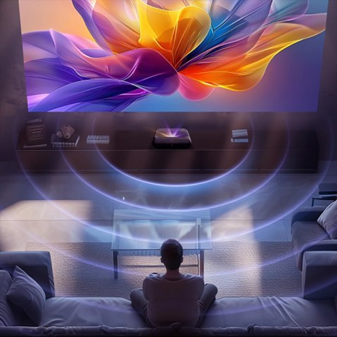 Projektor multimedialny Yaber K300s laserowy RGB FullHD 1080p z głośnikami JBL - czarny Projektor multimedialny Yaber K300s laserowy RGB FullHD 1080p z głośnikami JBL - czarny