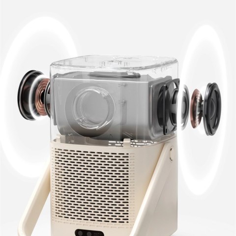 Projektor multimedialny Yaber T2 Plus LCD FullHD 1080p z głośnikami JBL - beżowy