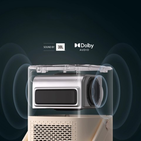 Projektor multimedialny Yaber T2 Plus LCD FullHD 1080p z głośnikami JBL - beżowy
