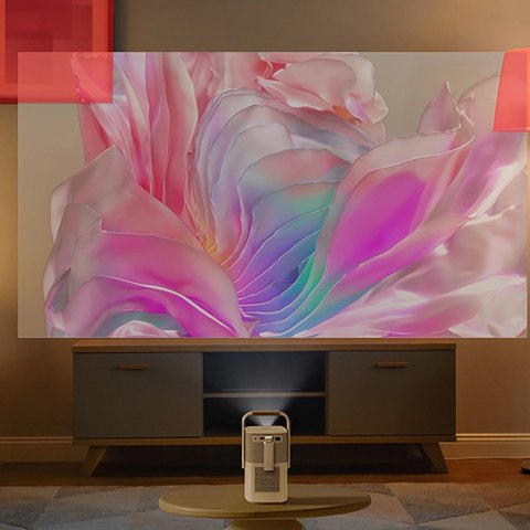 Projektor multimedialny Yaber T2 Plus LCD FullHD 1080p z głośnikami JBL - beżowy