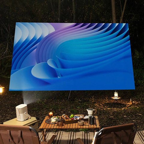 Projektor multimedialny Yaber T2 Plus LCD FullHD 1080p z głośnikami JBL - beżowy