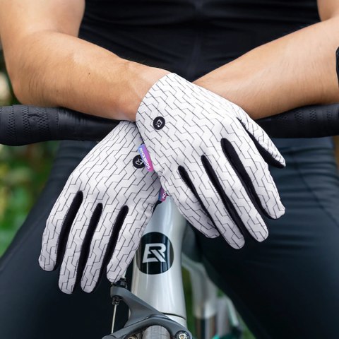 Rękawiczki kolarskie Rockbros MTB rozmiar: XL - biało-czarne Rękawiczki kolarskie Rockbros MTB rozmiar: XL - biało-czarne