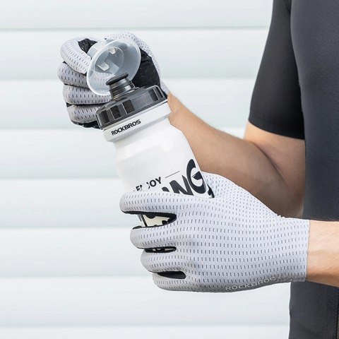 Rękawiczki rowerowe Rockbros oddychające, pełne, rozmiar: XL - szare Rękawiczki rowerowe Rockbros oddychające, pełne, rozmiar: XL - szare