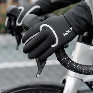 Rękawiczki rowerowe Rockbros pełne, wodoodporne, rozmiar: XXL - czarne