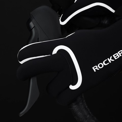 Rękawiczki rowerowe Rockbros pełne, wodoodporne, rozmiar: S/M - czarne Rękawiczki rowerowe Rockbros pełne, wodoodporne, rozmiar: S/M - czarne