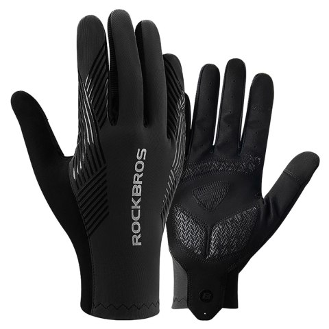 Rękawiczki rowerowe Rockbros wiosna/lato/jesień, pełne, rozmiar: XL- czarne Rękawiczki rowerowe Rockbros wiosna/lato/jesień, pełne, rozmiar: XL- czarne