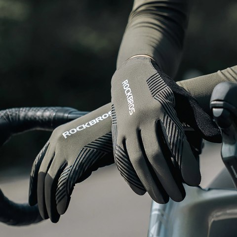 Rękawiczki rowerowe Rockbros wiosna/lato/jesień, pełne, rozmiar: XL- czarne Rękawiczki rowerowe Rockbros wiosna/lato/jesień, pełne, rozmiar: XL- czarne