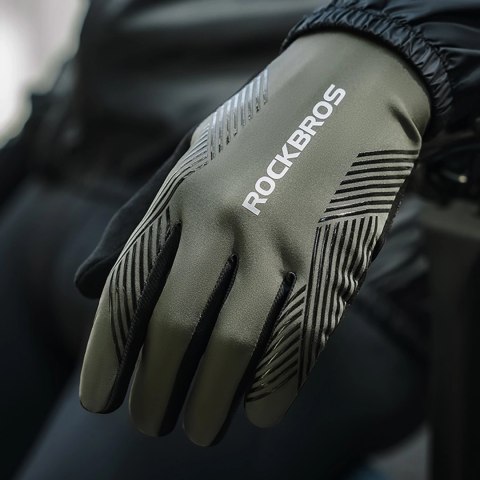 Rękawiczki rowerowe Rockbros wiosna/lato/jesień, pełne, rozmiar: XXL - zielone Rękawiczki rowerowe Rockbros wiosna/lato/jesień, pełne, rozmiar: XXL - zielone