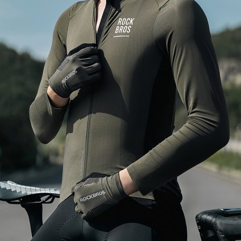 Rękawiczki rowerowe Rockbros wiosna/lato/jesień, pełne, rozmiar: XXL - zielone Rękawiczki rowerowe Rockbros wiosna/lato/jesień, pełne, rozmiar: XXL - zielone